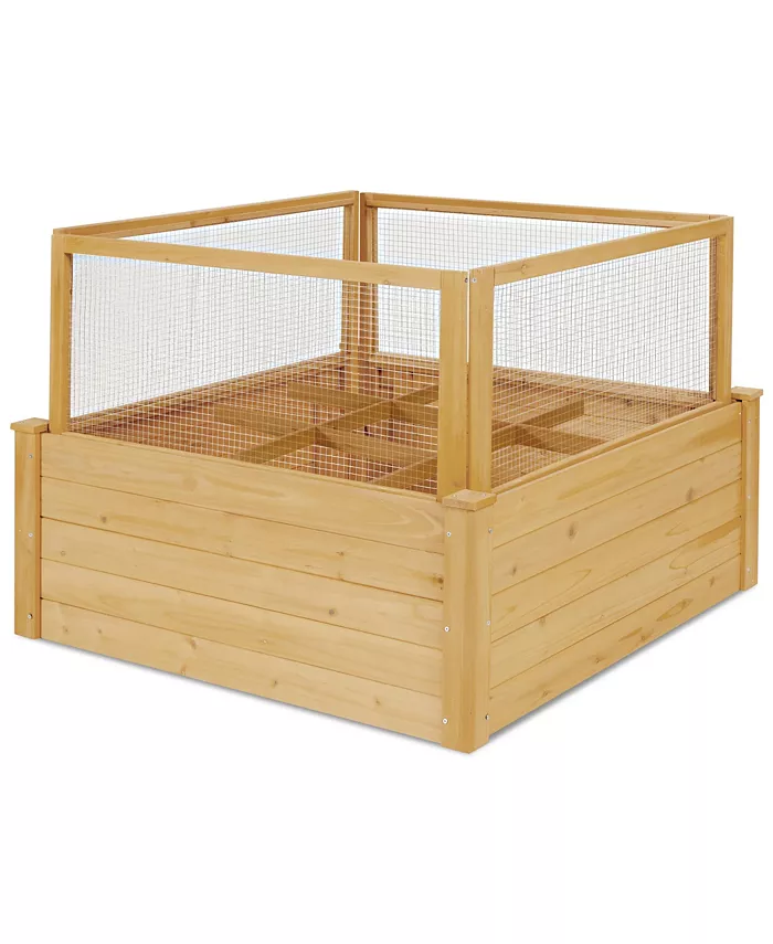 Costway Raised Garden Bed Wooden Garden Box