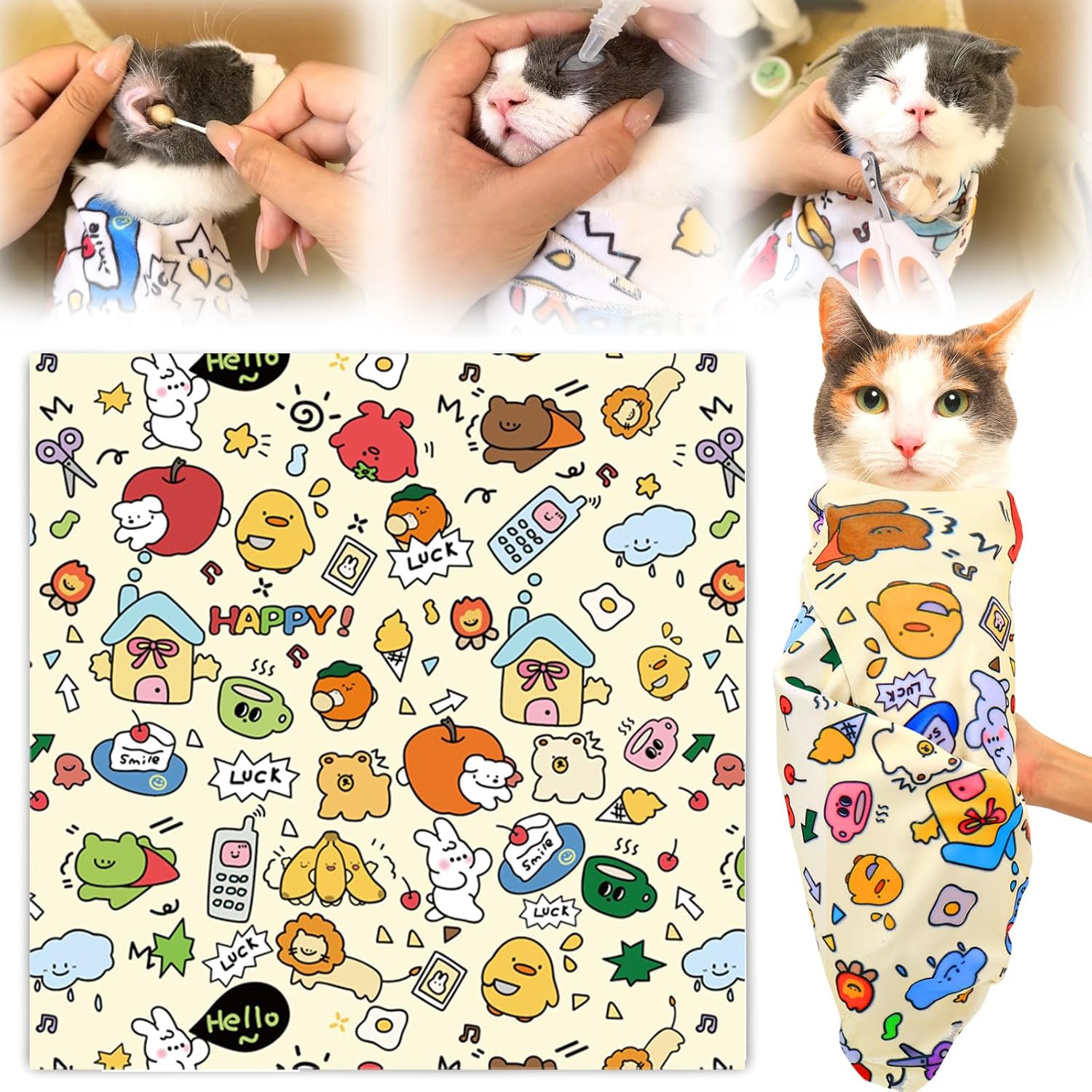 Calm Cat Wrap | Cat Grooming Wrap – Stress-Free Nail Care & Medication