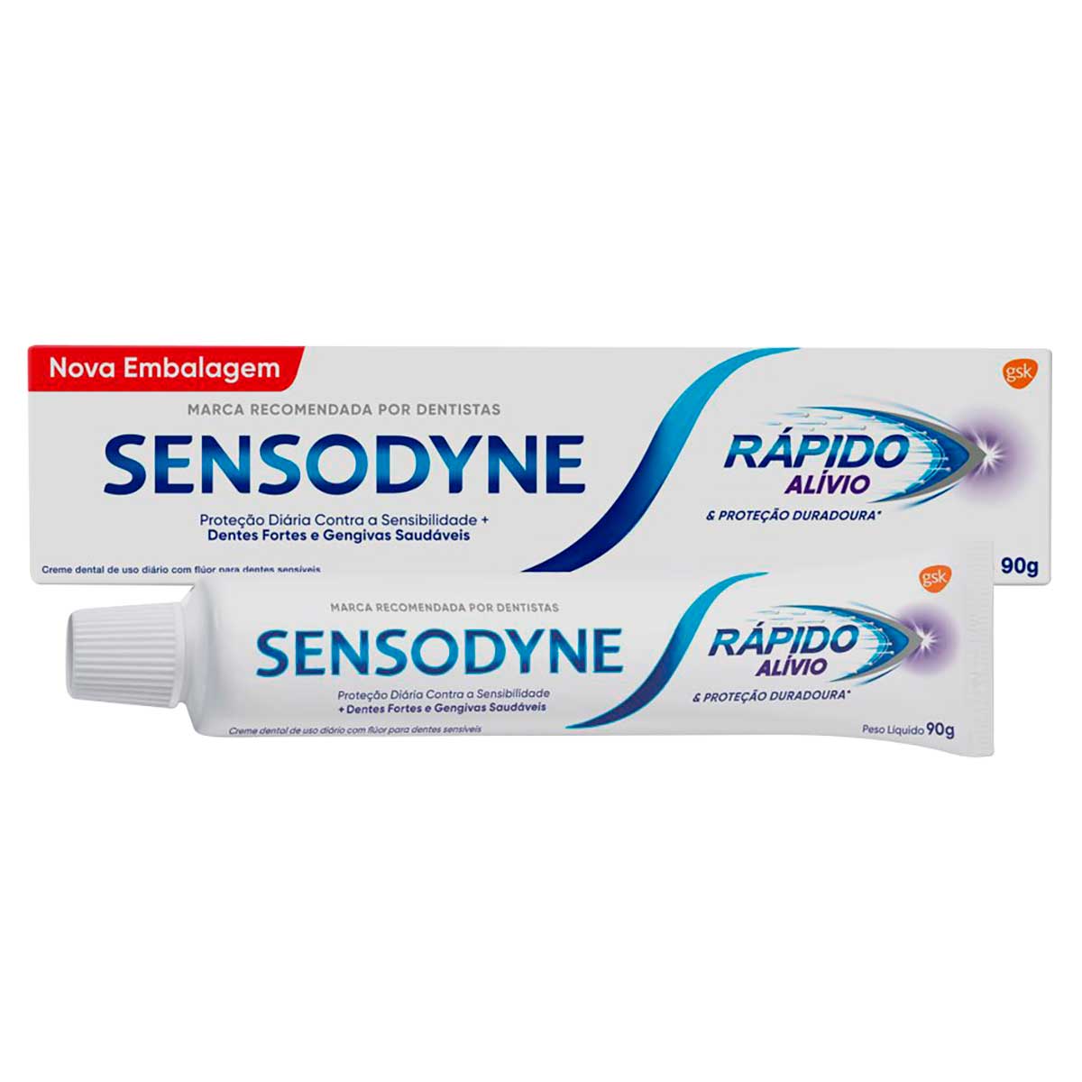 Sensodyne Rapido Alivio Para Dentes Sensiveis em 60 Segundos 90g