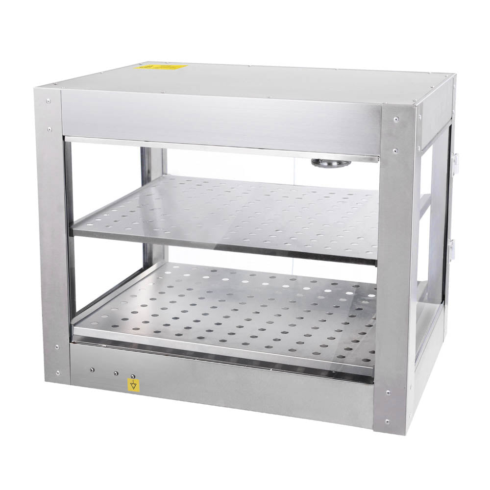 Yescom Pizza Food Warmer Commercial Countertop Display Case 2 Tier