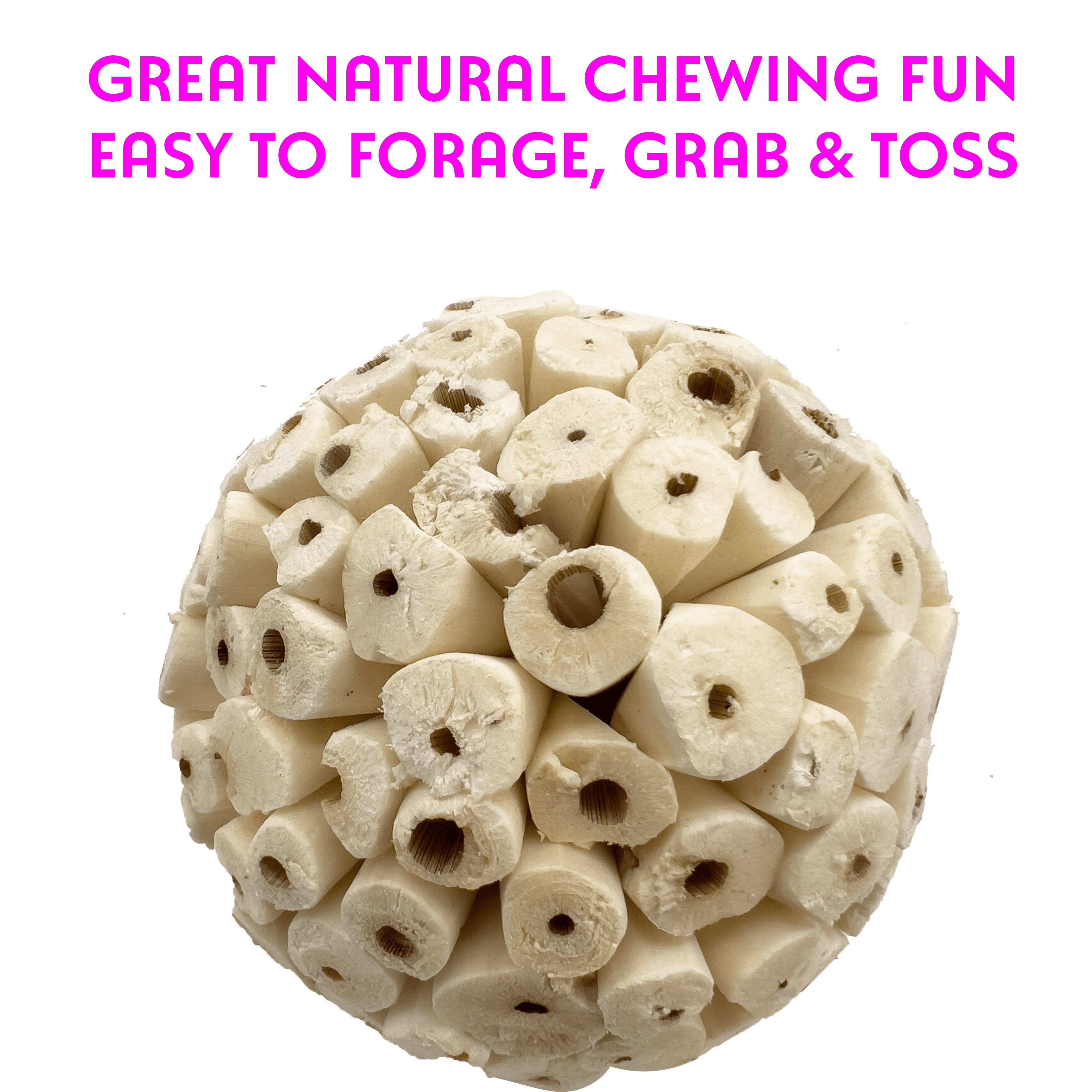 5101 Pk3 Big Sola Bird Balls 3.2 Inch Diameter MandM Bird Toys Natural Material Shredding