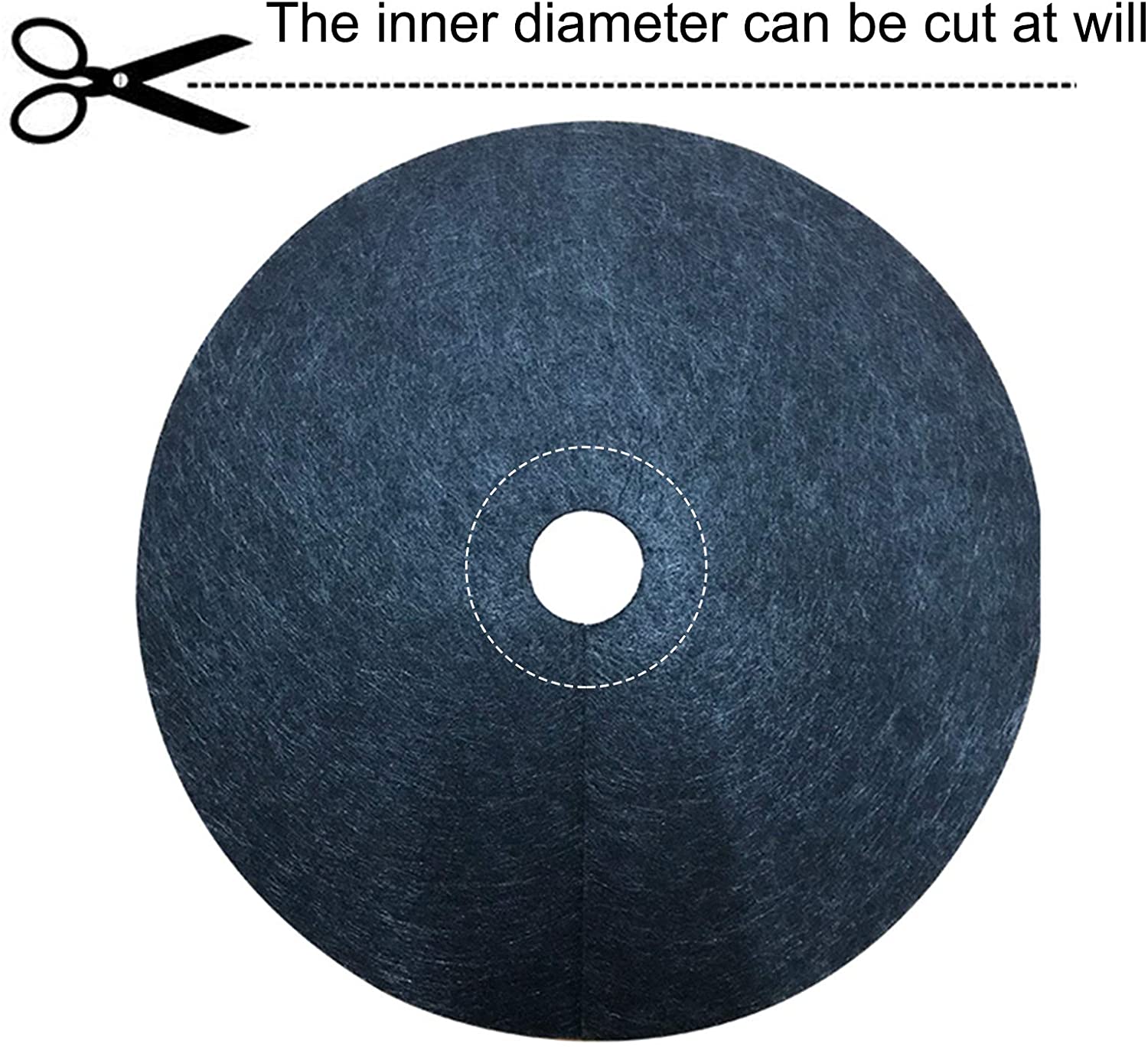 2Pcs Tree Weed Barrier Mat， 28 Inch Non-Woven Landscape Fabric Tree Ring Landscape for Indoor Outdoor Tree Edging Protection