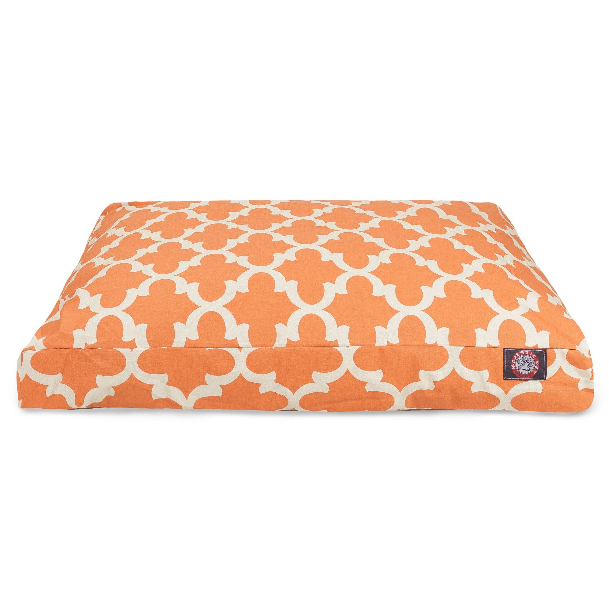 Majestic Pet | Trellis Shredded Memory Foam Rectangle Pet Bed For Dogs， Removable Cover， Peach， Medium