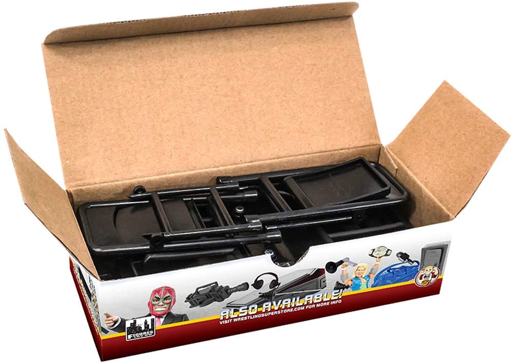 ULTIMATE Ladder， Table and Chairs Black Playset for Wrestling Action Figures