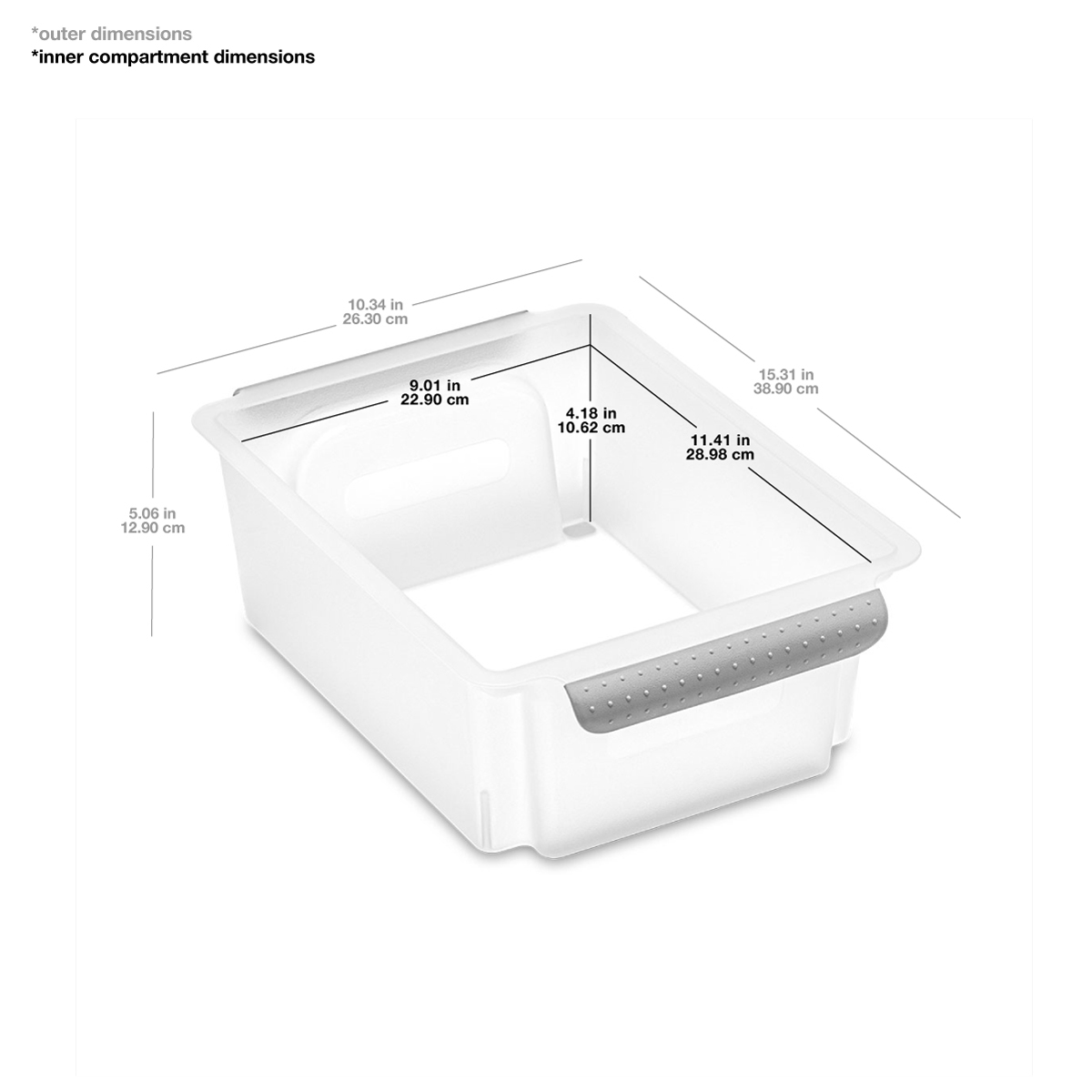 madesmart Frost Flip and Stack Bin