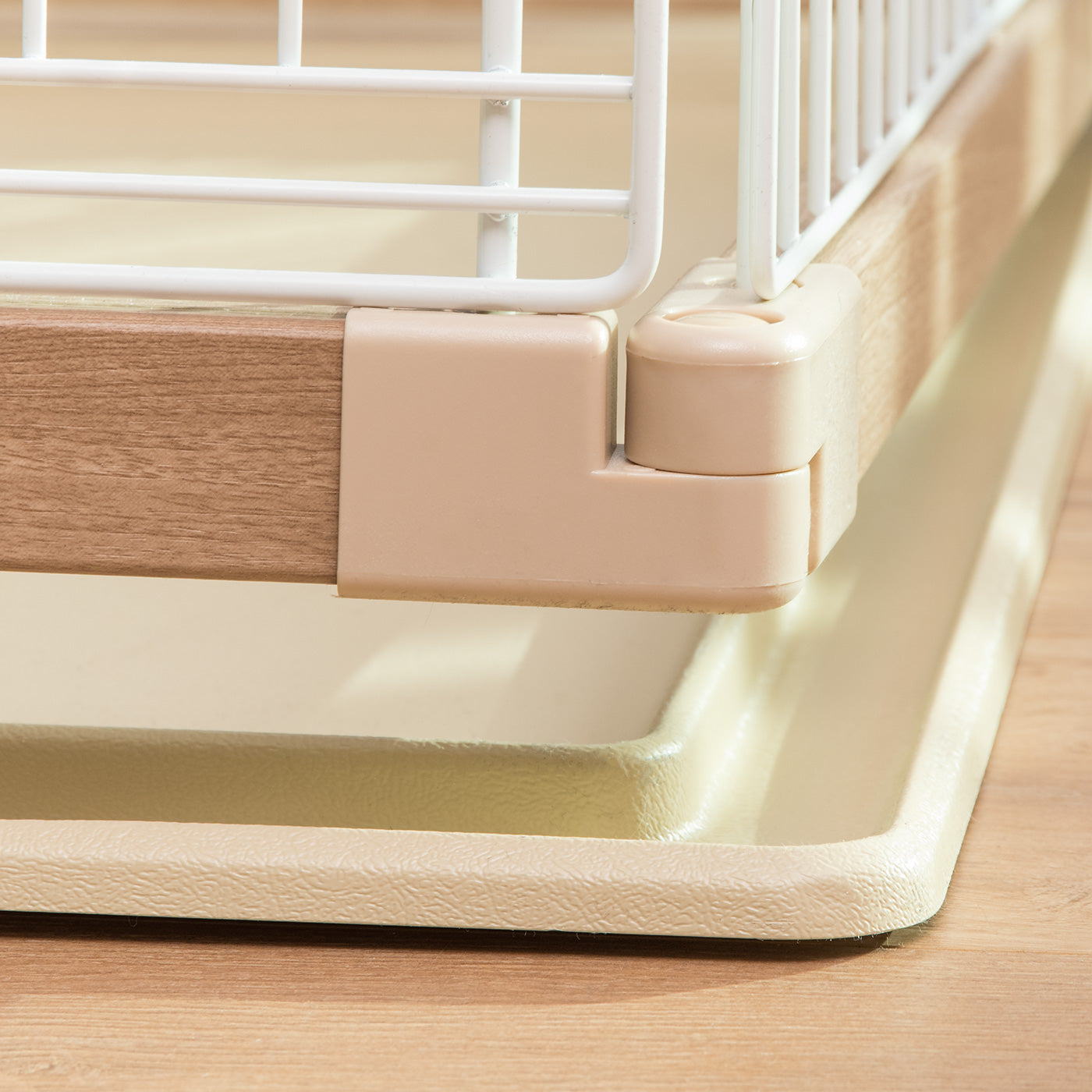 IRIS Medium Wire Open Pet Pen， Brown/White