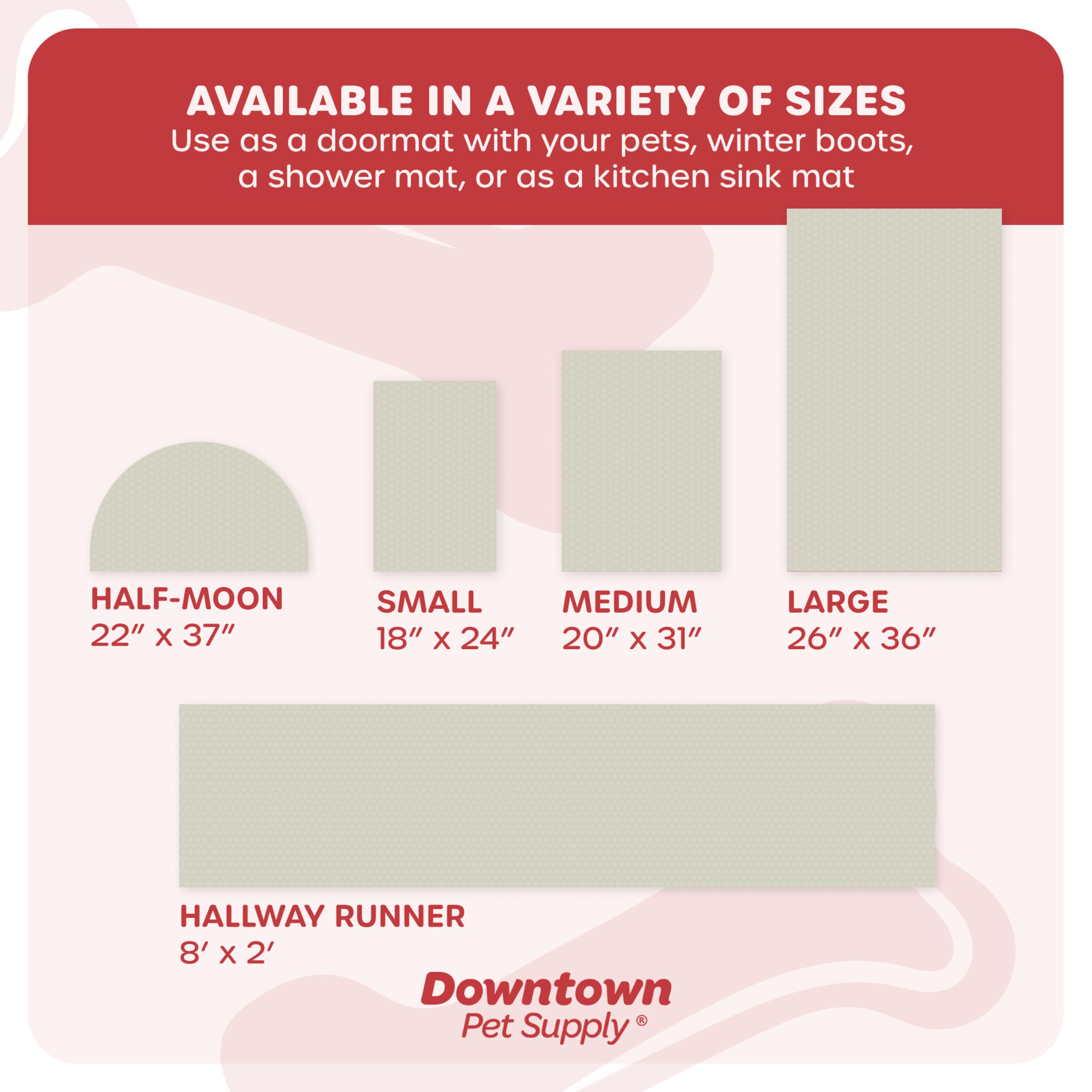 My Doggy Place Dog Mat for Muddy Paws， Washable Dog Door Mat， Oatmeal， M