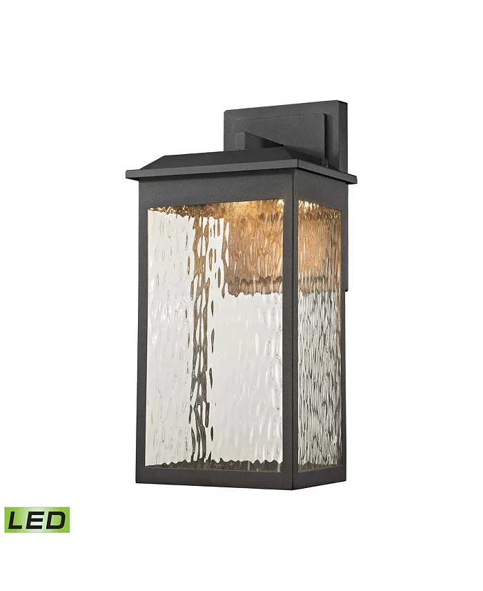 Macy's Newcastle LED Outdoor Wall Sconce in Matte Black