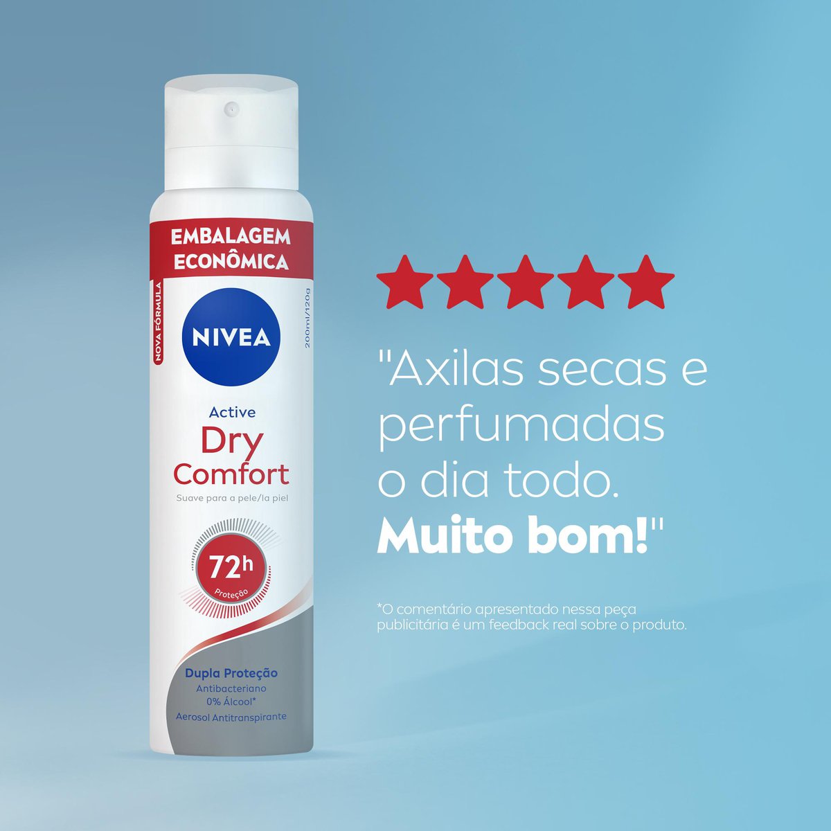 Desodorante Antitranspirante Aerossol NIVEA Dry Comfort 200ml