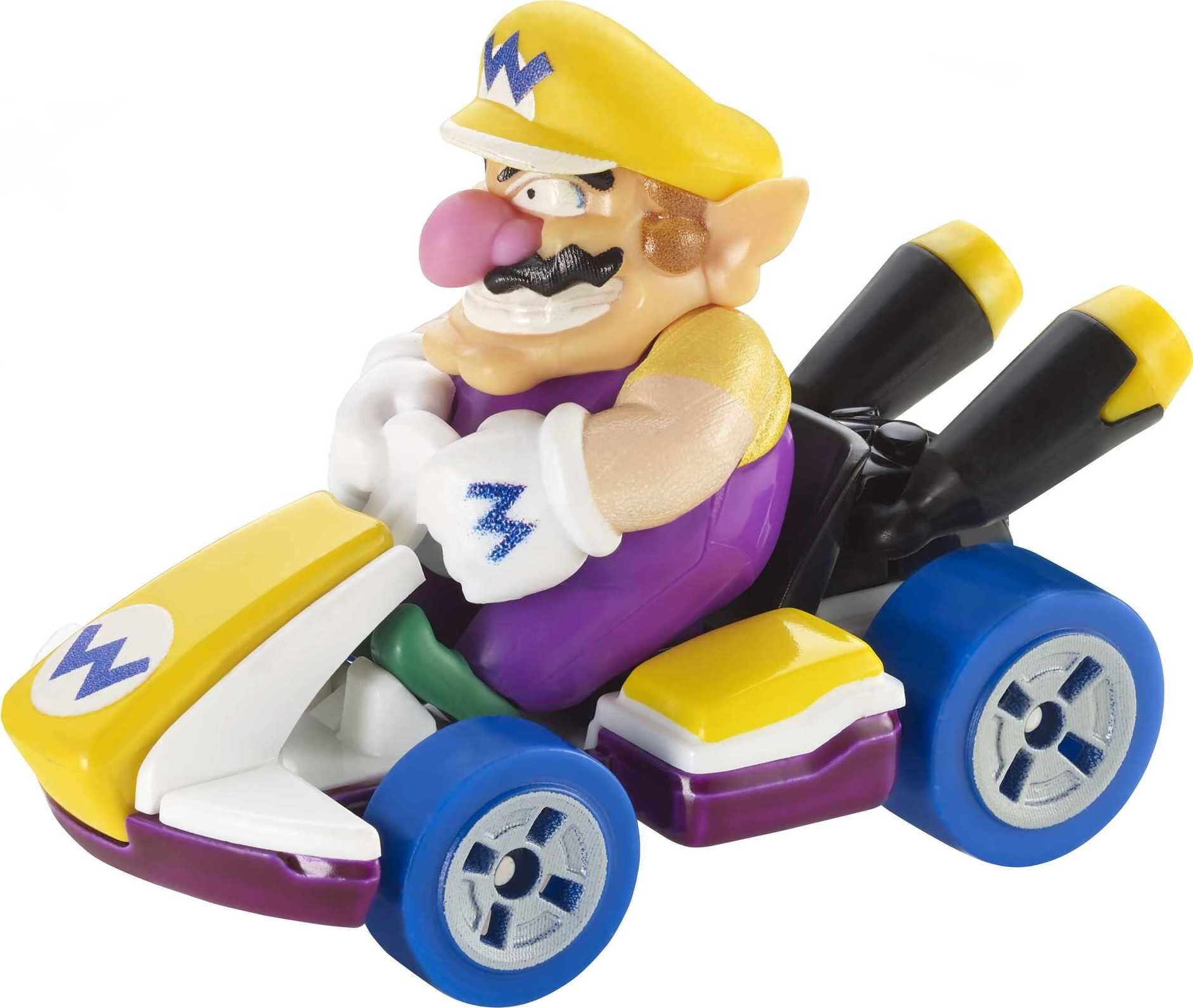 Hot Wheels Mario Kart Set of 4 Toy Character Vehicles， Includes 1 Exclusive Model (Styles May Vary)