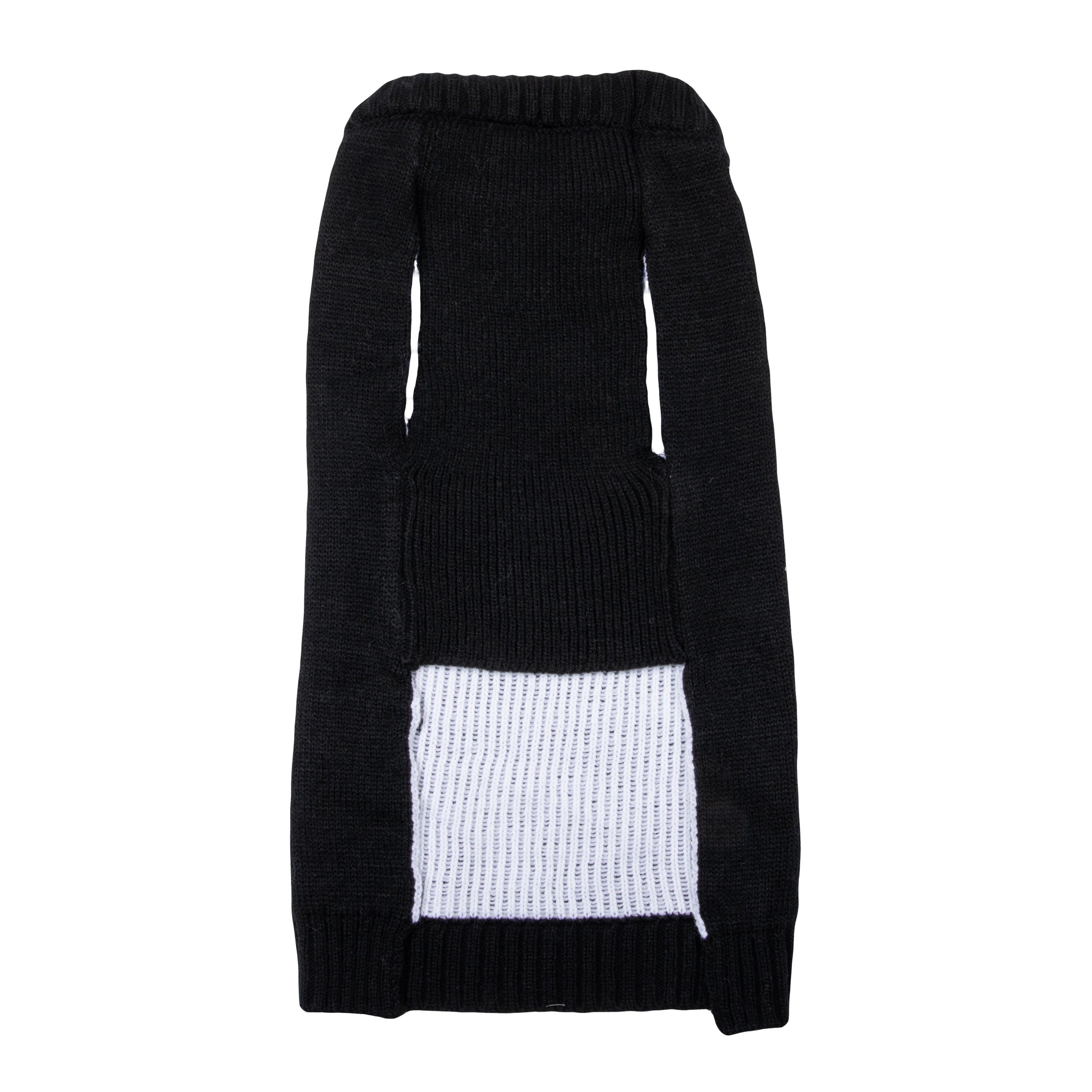 Christian Siriano， Dog Clothes， Bow Necklace Dog or Cat Sweater， Black， XS