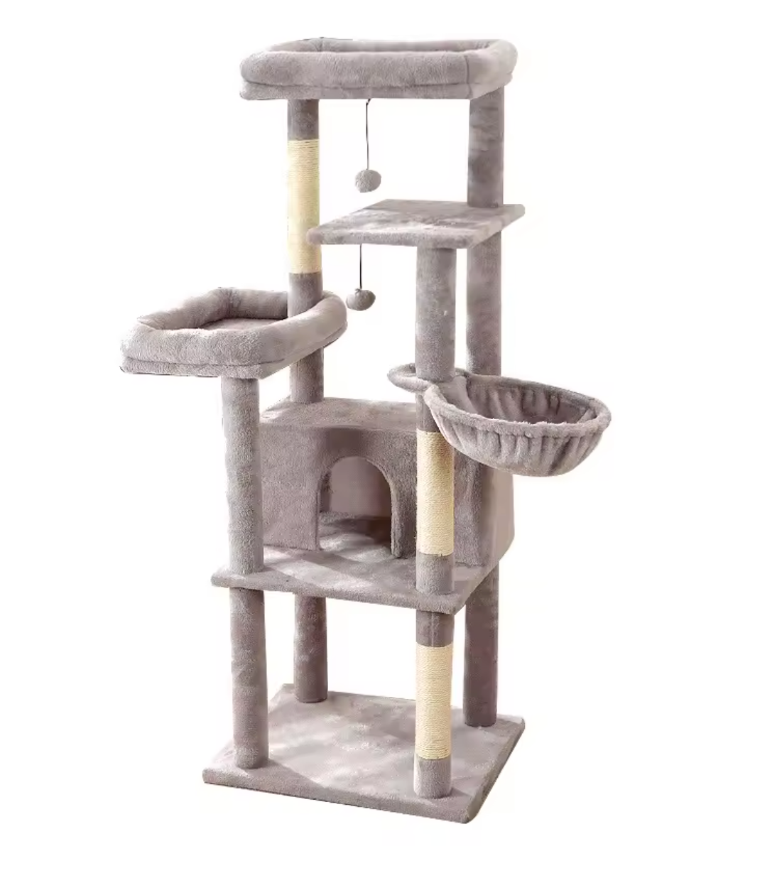 Modern Cat Tower with Scratching Posts | Luxury Multi-Level Cat Tree