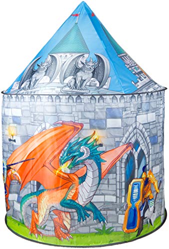 Dragon and Knight Castle Play Tent Playhouse | for Indoor and Outdoor Fun, Imaginative Games & Gift | Foldable Playhouse Toy + Carry Bag for Boys & Girls