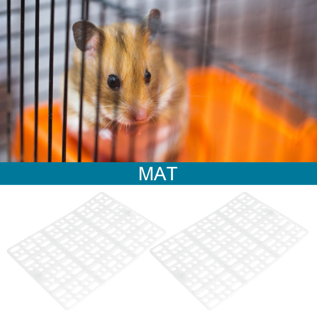 TureClos Anti-slip Pet Feet Mat Plastic Grids Pet Relax Pad Animal Cage Hole Cushion