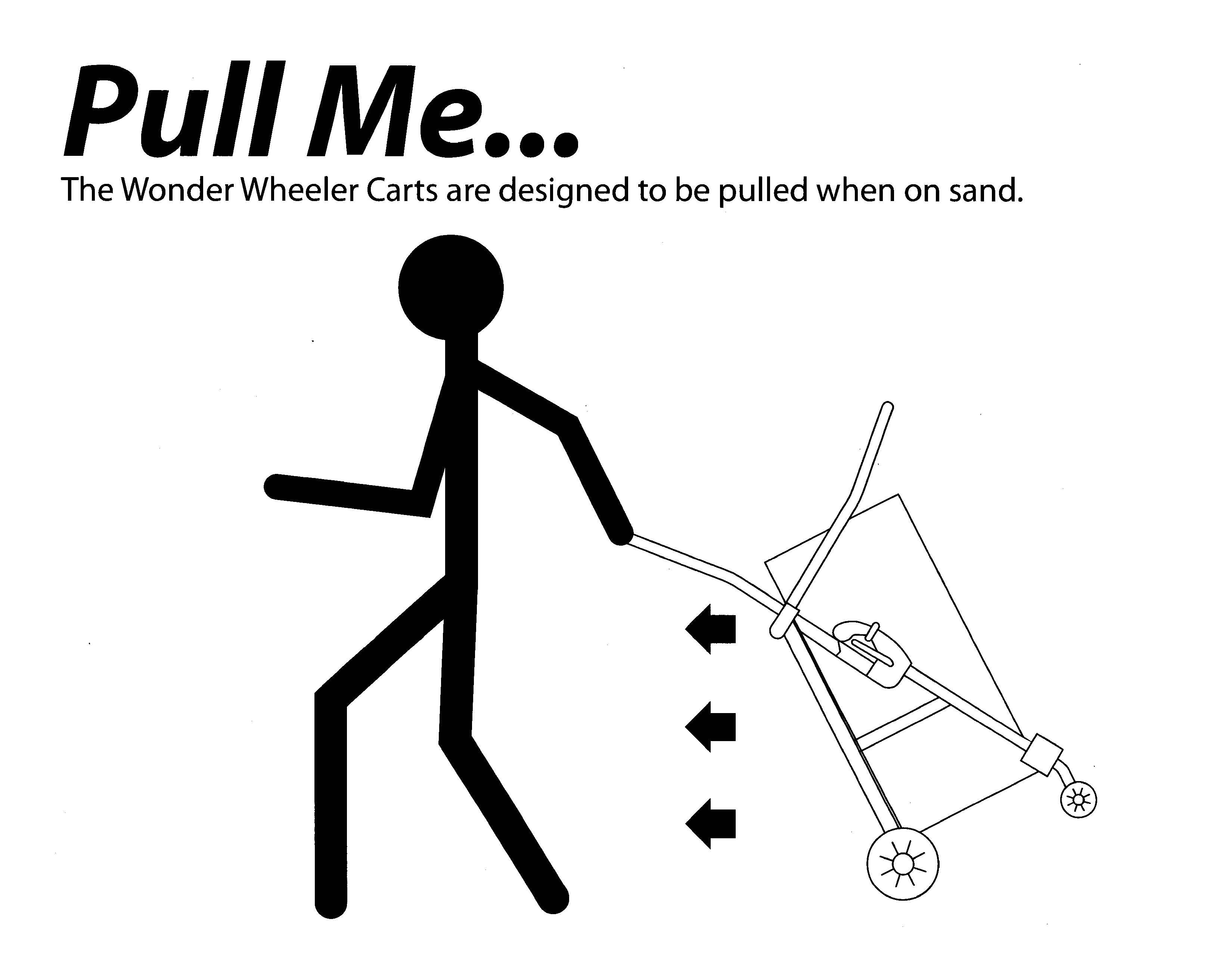 Ultra Wide Wheel Buggy Wonder Wheeler Beach Cart with Big Wheels for sand - Body Board Holder