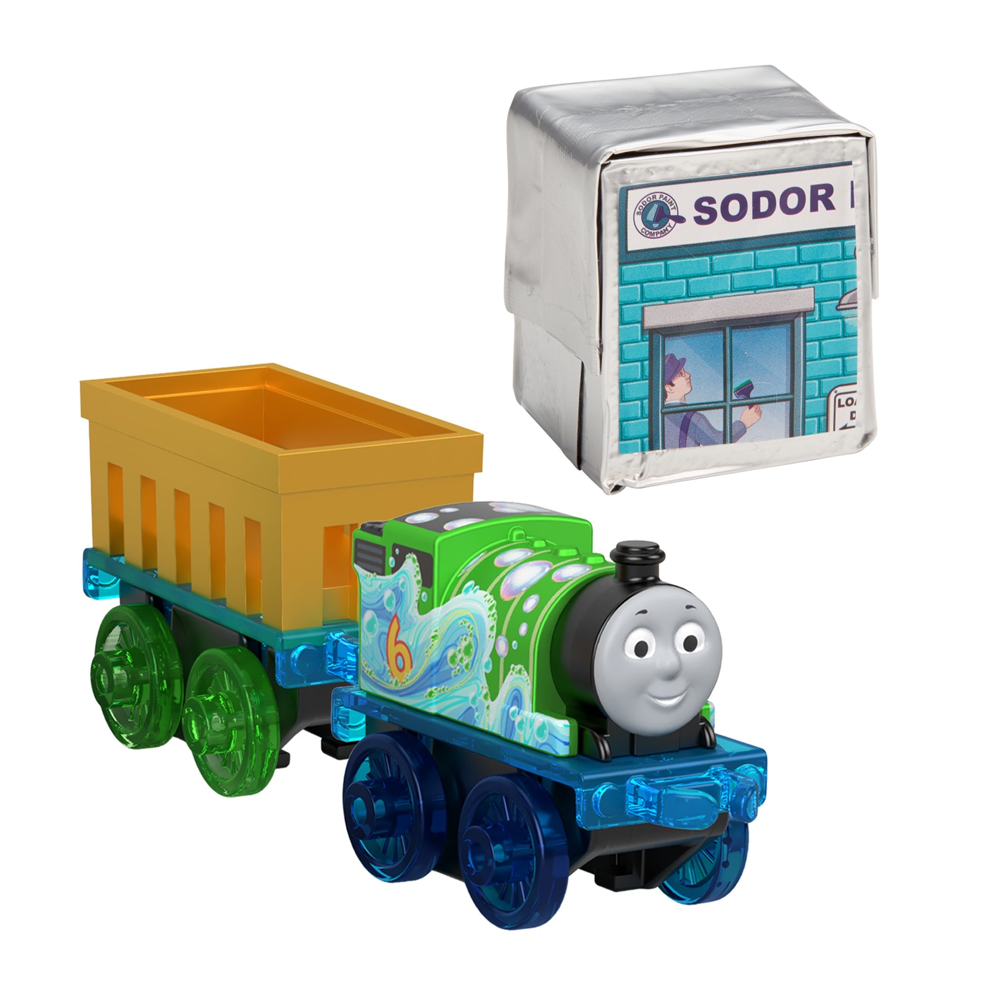 Thomas and Friends MINIS Fizz 'n Go Cargo Surprise Percy and Alien