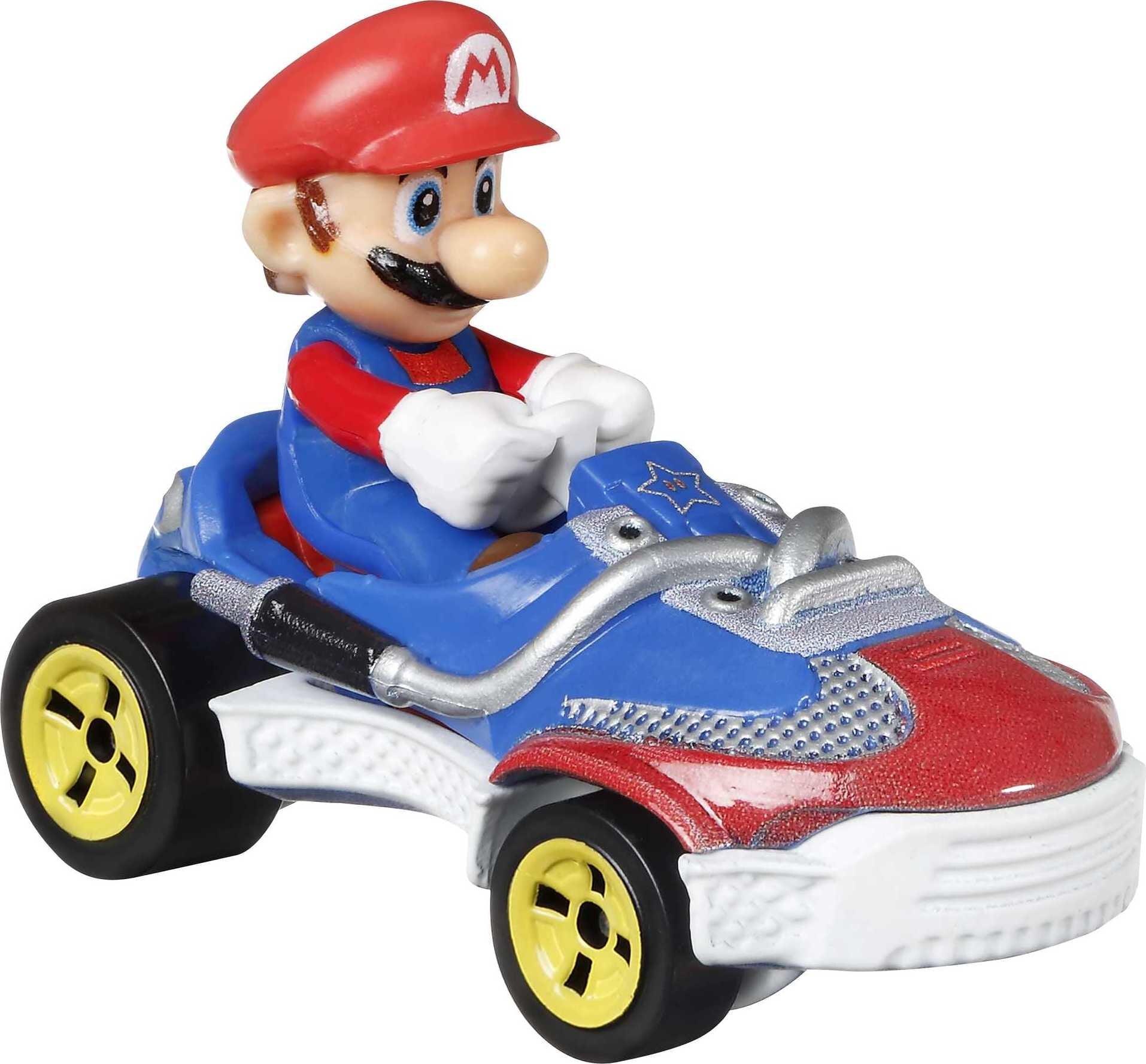 Hot Wheels Mario Kart Vehicle 4-Pack with 1 Exclusive Collectible Model
