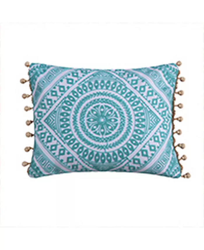 Levtex Cressley Medallion Beaded Decorative Pillow， 14