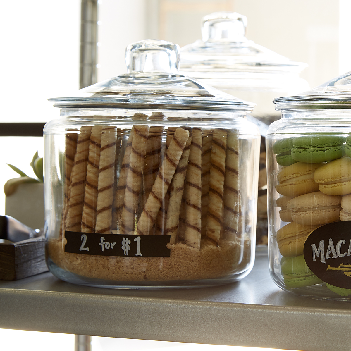 Anchor Hocking Glass Canisters with Glass Lids