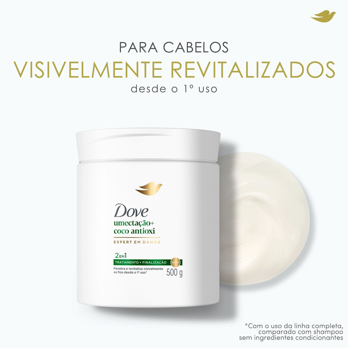 Dove Mascara Capilar 2 em 1 Umectacao + Coco Antioxi 500g