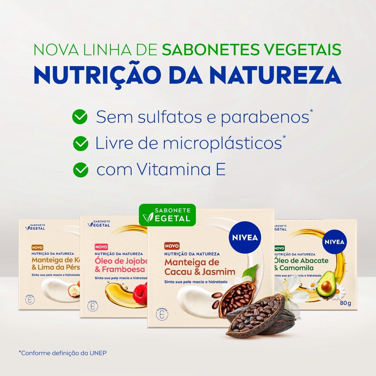 Sabonete Barra Vegetal Oleo de Jojoba E Framboesa Nivea Nutricao da Natureza  80g