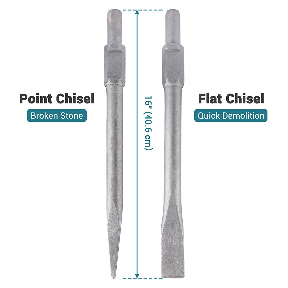 Yescom 3600W Electric Jackhammer Demolition Breaker w/ Rolling Case
