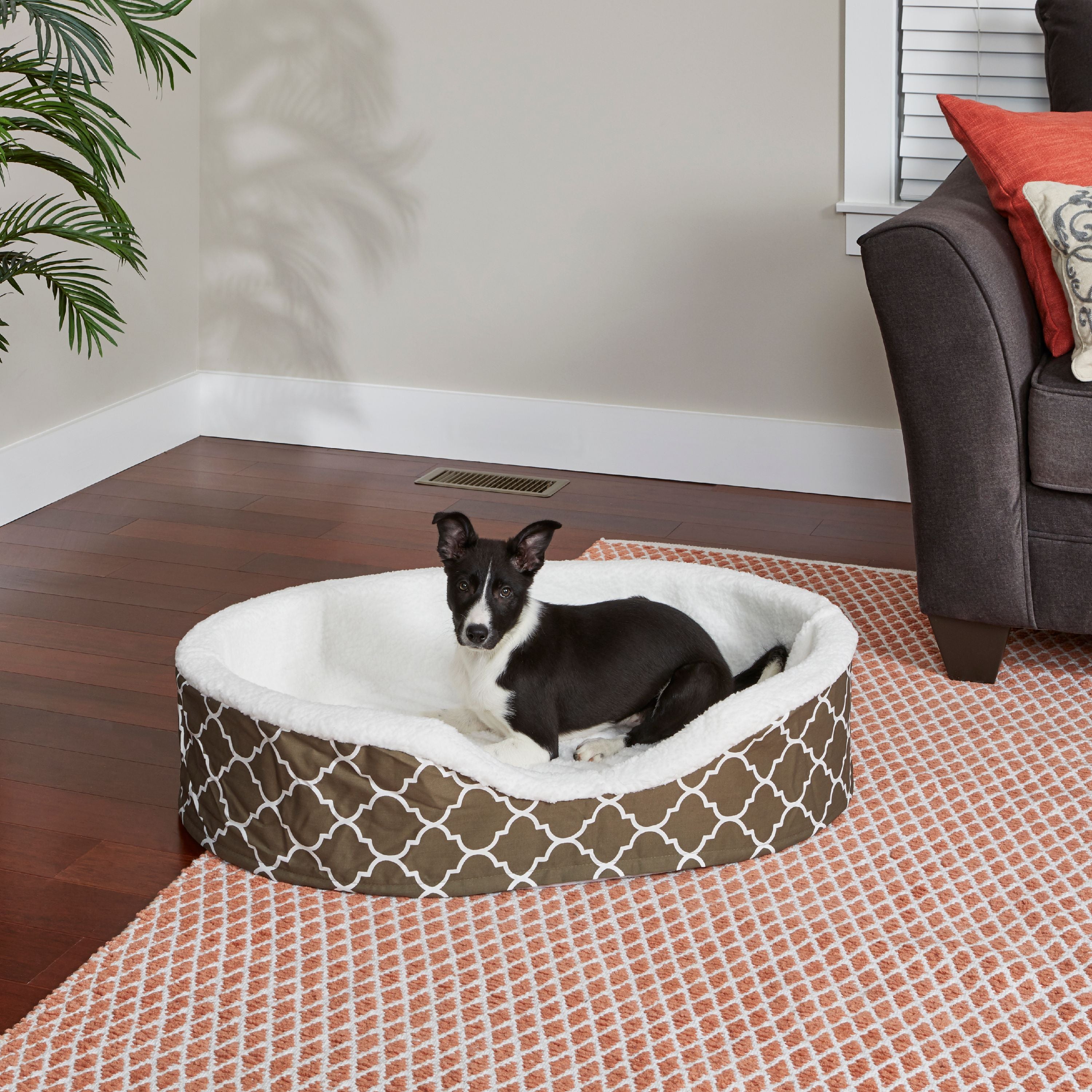 MIDWEST QT BRWN TFLN NEST PET BED 36IN