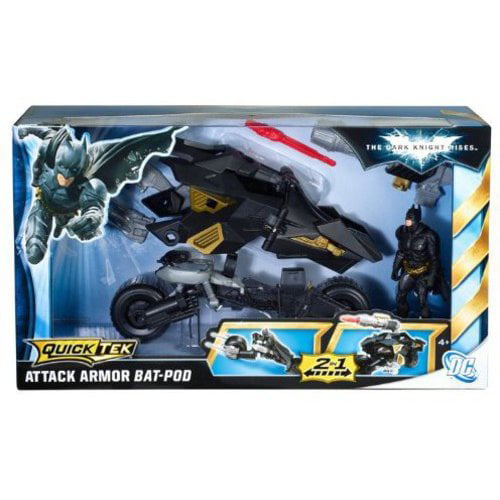 DC Batman The Dark Knight Rises (2011) Mattel Batpod Vehicle w/ Figure