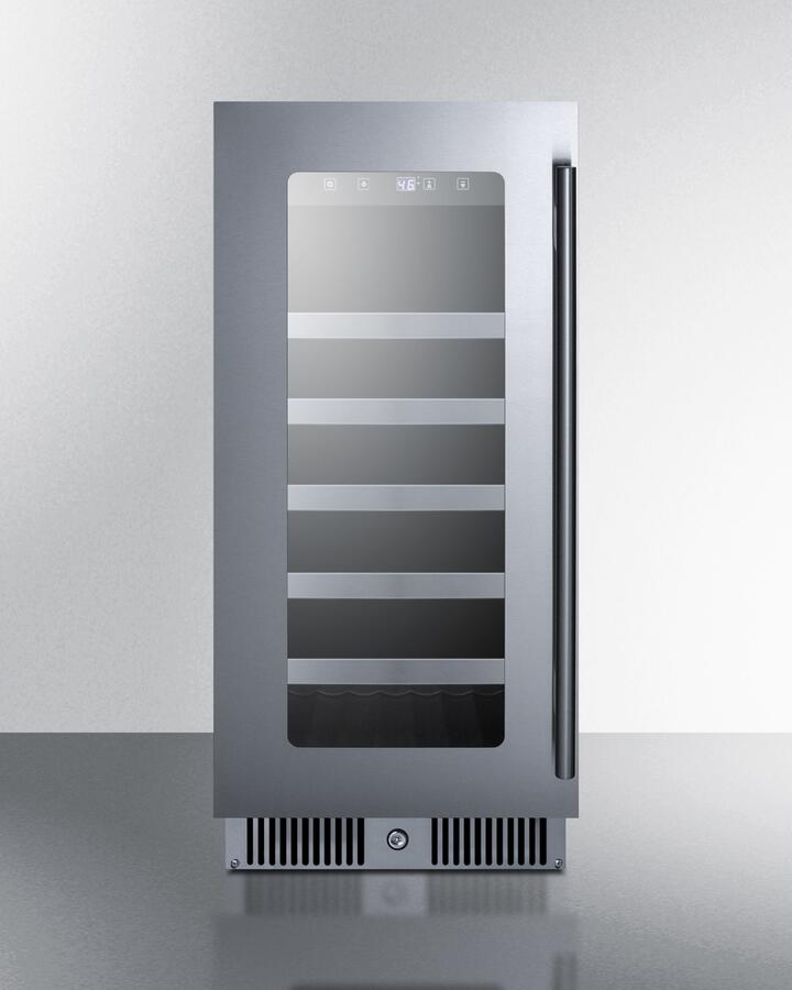 Summit CL155WCLHD Classic Series 15 Inch Stainless Steel Wine Cooler
