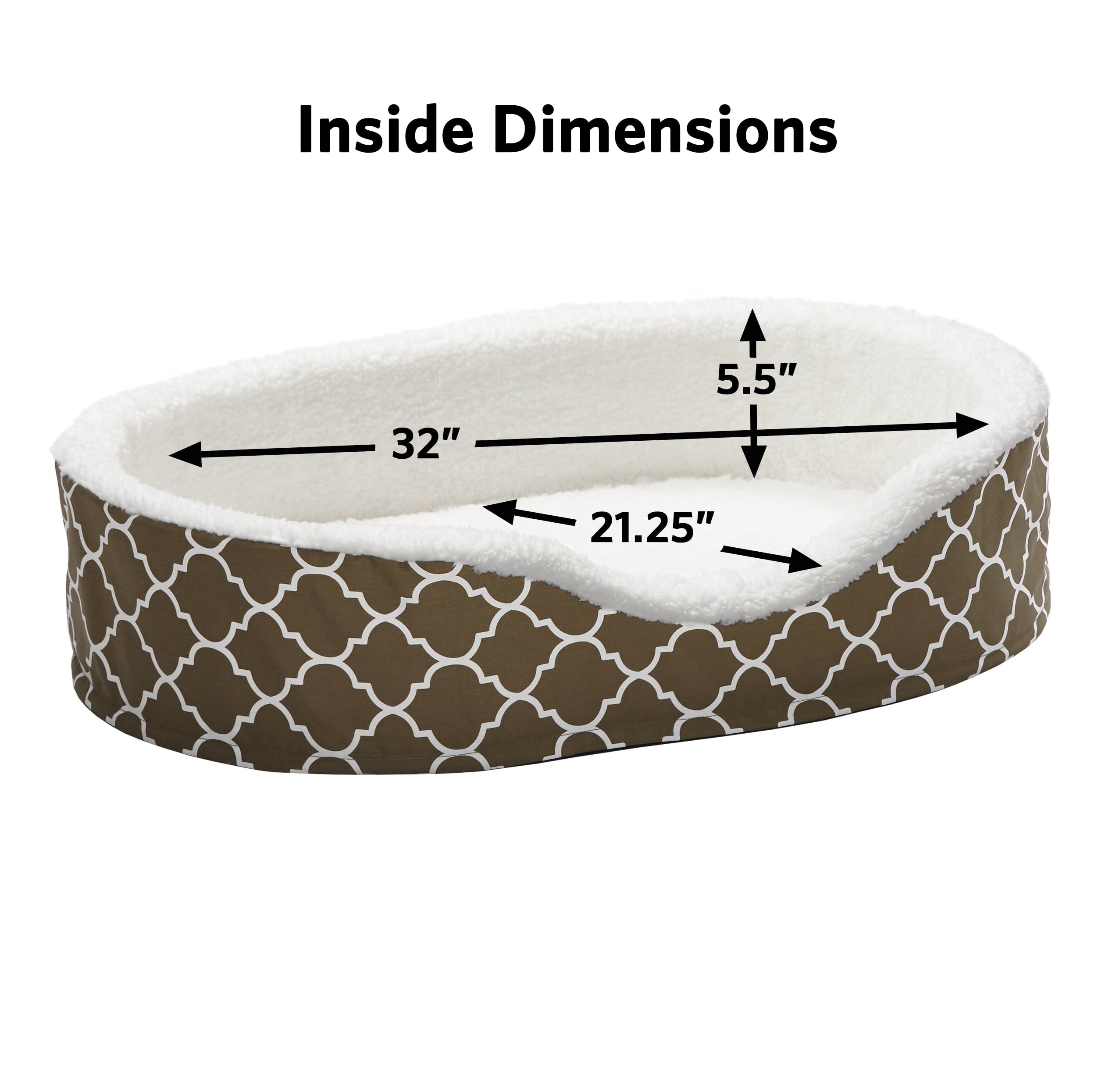 MIDWEST QT BRWN TFLN NEST PET BED 36IN