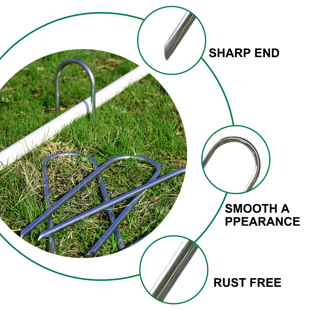 Eurmax Heavy Duty Trampoline Parts Spring Wind Stakes， Universal Trampoline Corkscrew Shape Stakes，Set of 4