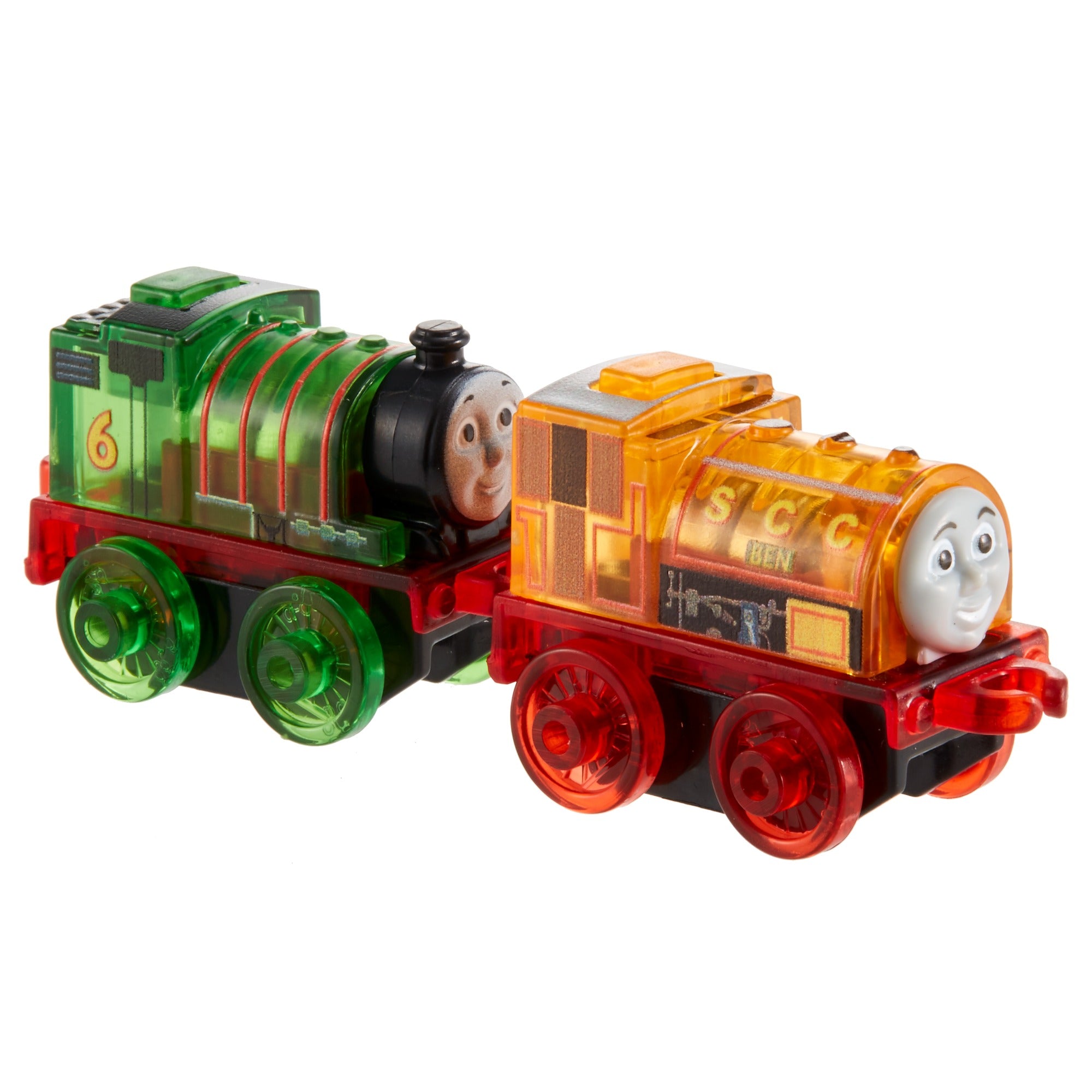 Thomas and Friends MINIS Light-Ups Percy and Ben Model Train Locomotive Engines， 2 Pack
