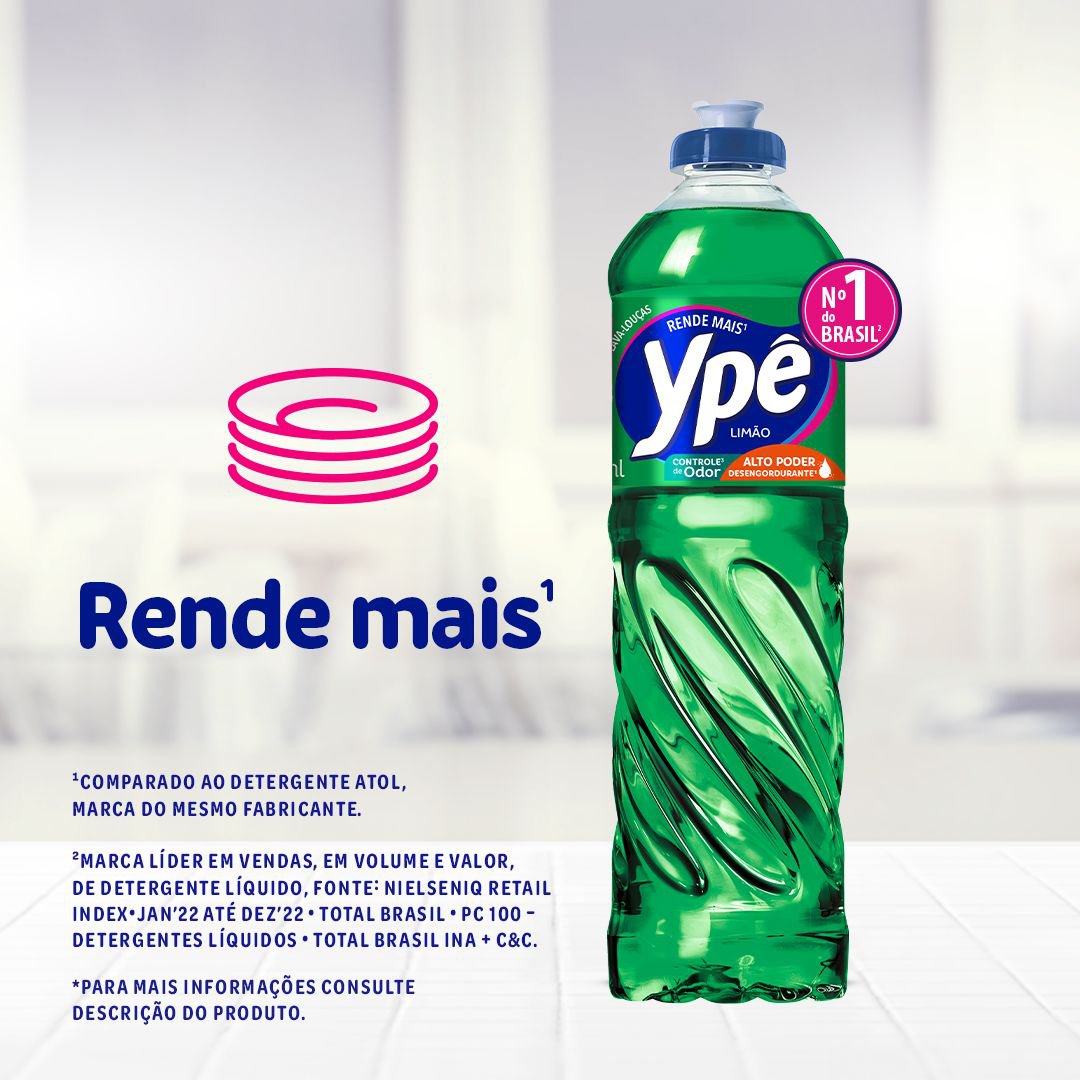 Detergente Ype Limao 500ml