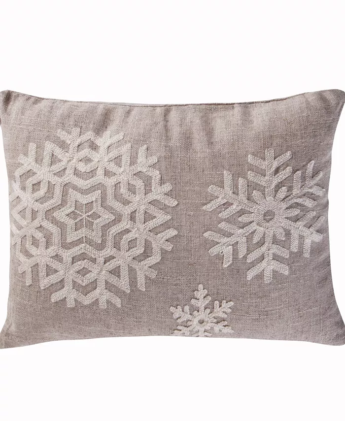 Levtex Spruce Snowflake Decorative Pillow， 20