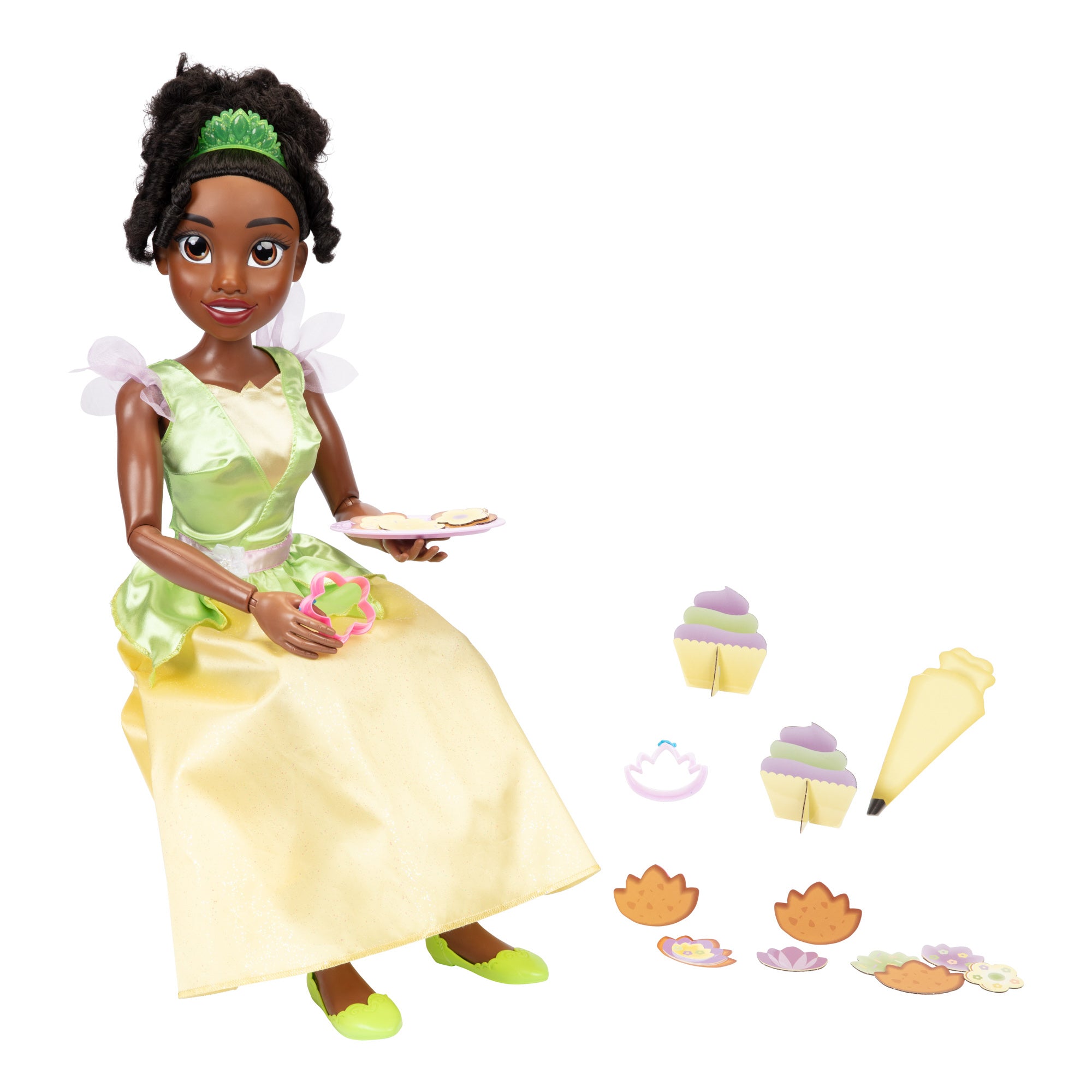 Disney Princess Playdate Tiana 32 Inch Fashion Doll with Sharable Accessories