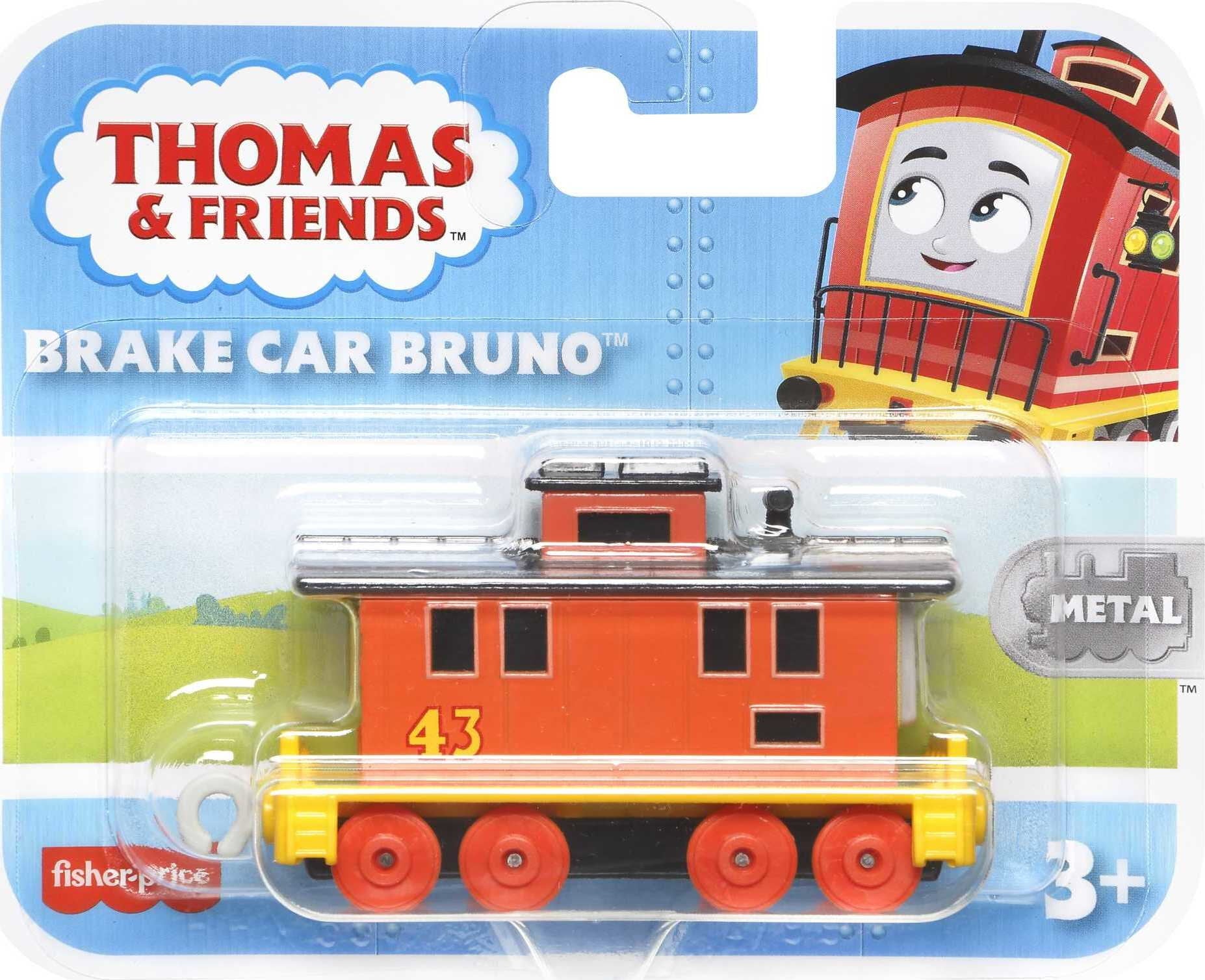 Thomas and Friends Toy Train， Brake Car Bruno Diecast Metal Push-Along Vehicle for Preschool Kids
