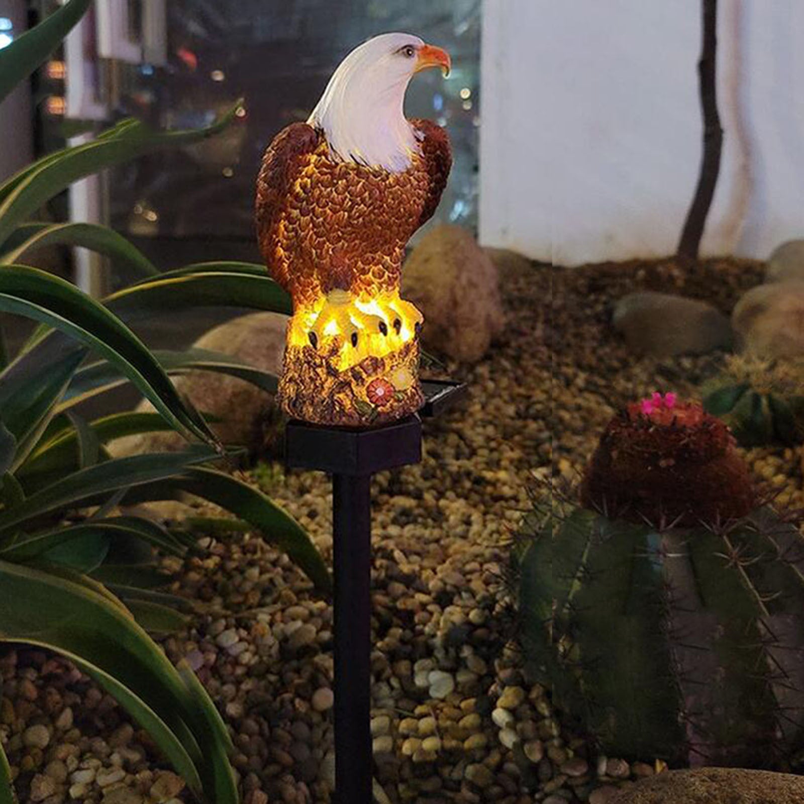 Solar Eagles Ground Plug Lawn Lamp Outdoor Courtyard Garden Decoration Lamp