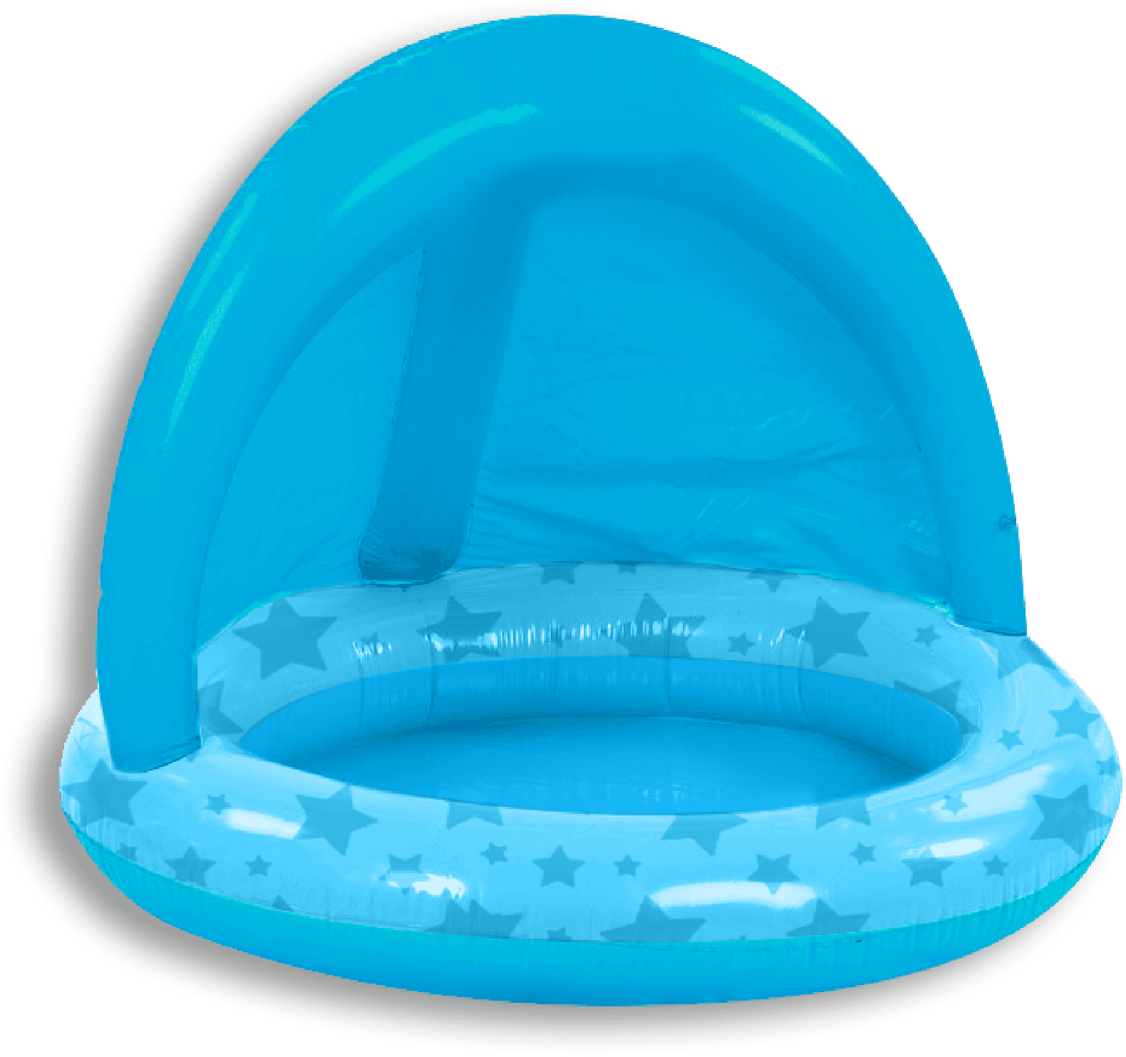 Water Stars 3.5ft Childrens Shaded Pool - Blue Stars - with UV Protective Shade - Perfect wading pool for toddlers