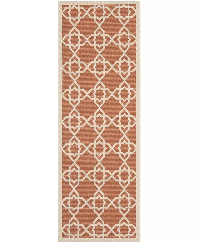 Safavieh Courtyard Terracotta and Beige 2'7