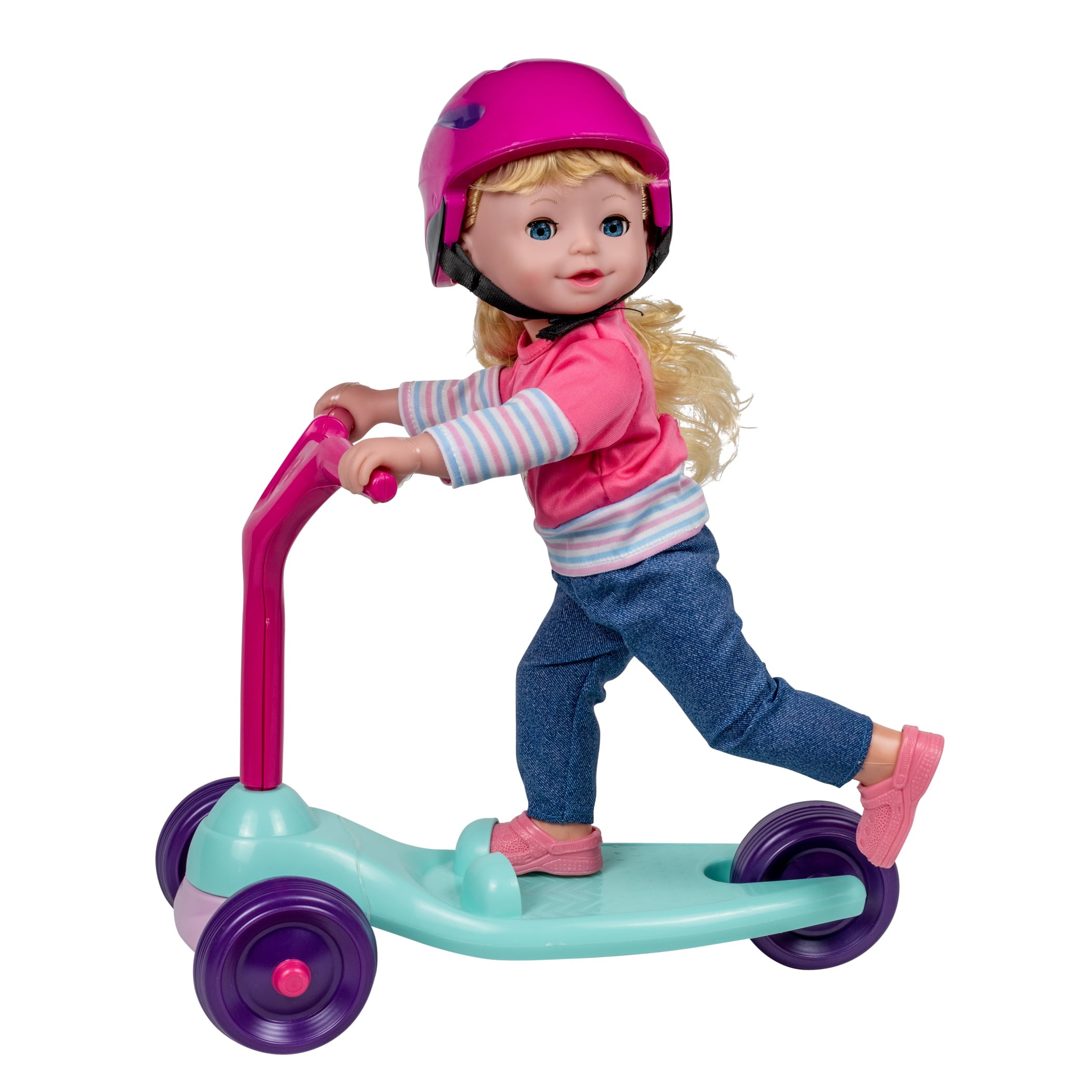 Kid Concepts 15 inch Toddler Baby Doll with Scooter - Recommended for Ages 3 Years and up