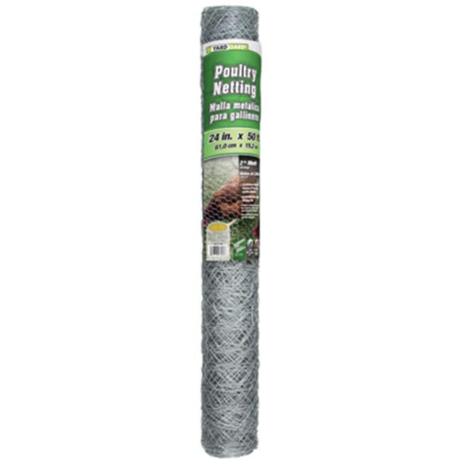 Midwest Air 308474B 24 in. x 50 ft. 2 in. Mesh Galvanized Poultry Net