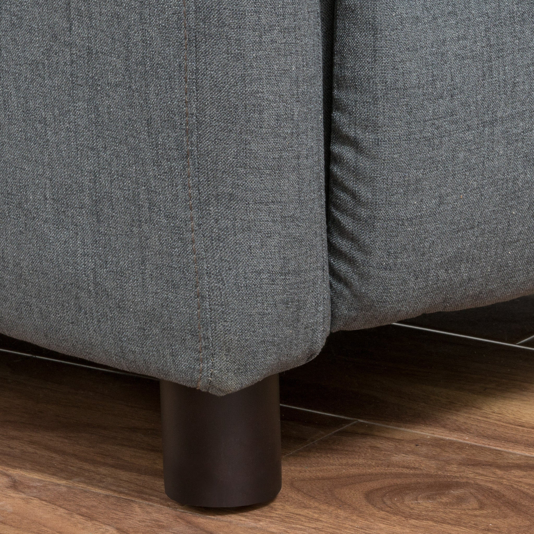 Tahiry Contemporary Upholstered Pillow Top Gray Fabric Push Back Recliner