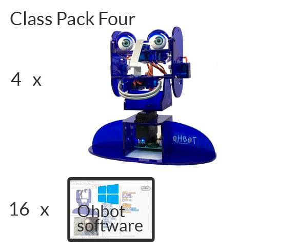 Ohbot 2.1 Assembled (MS Windows) | Programmable Robot Set， Educational Robot for Programming