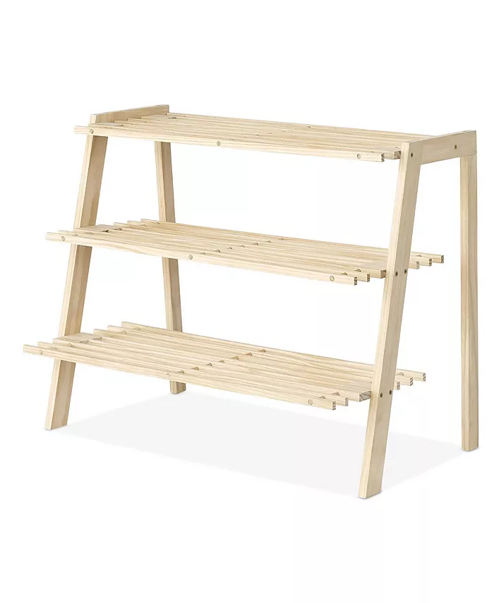 Whitmor 4-Tier Wooden Shoe Rack