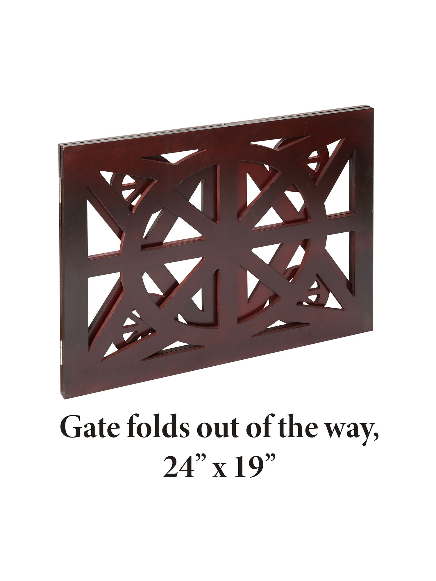 Etna 3 Panel Pet Gate - Trifold Wagon Wheel Dog Gate for Stairs - 48