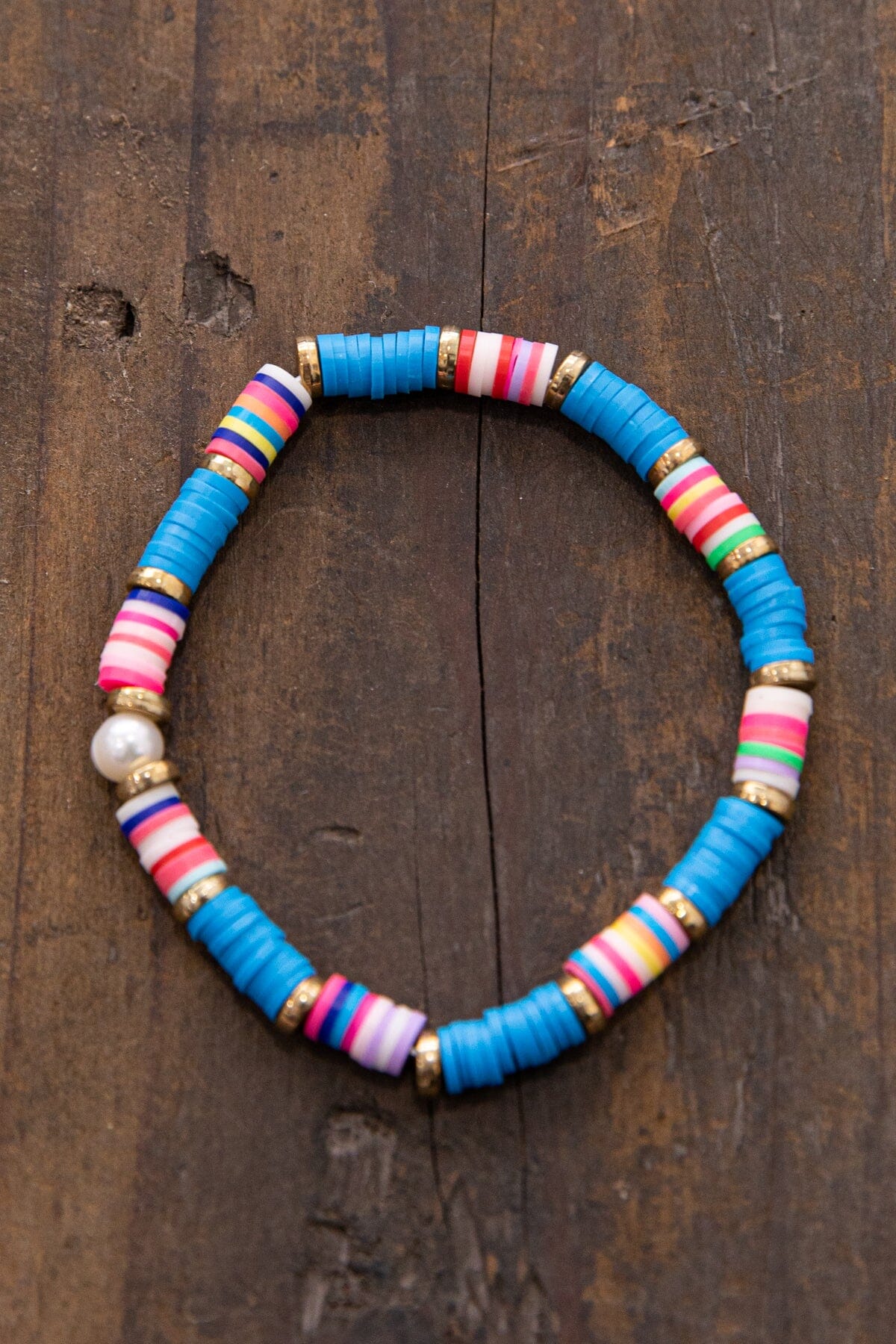 Royal Blue Multicolor Beaded Bracelet