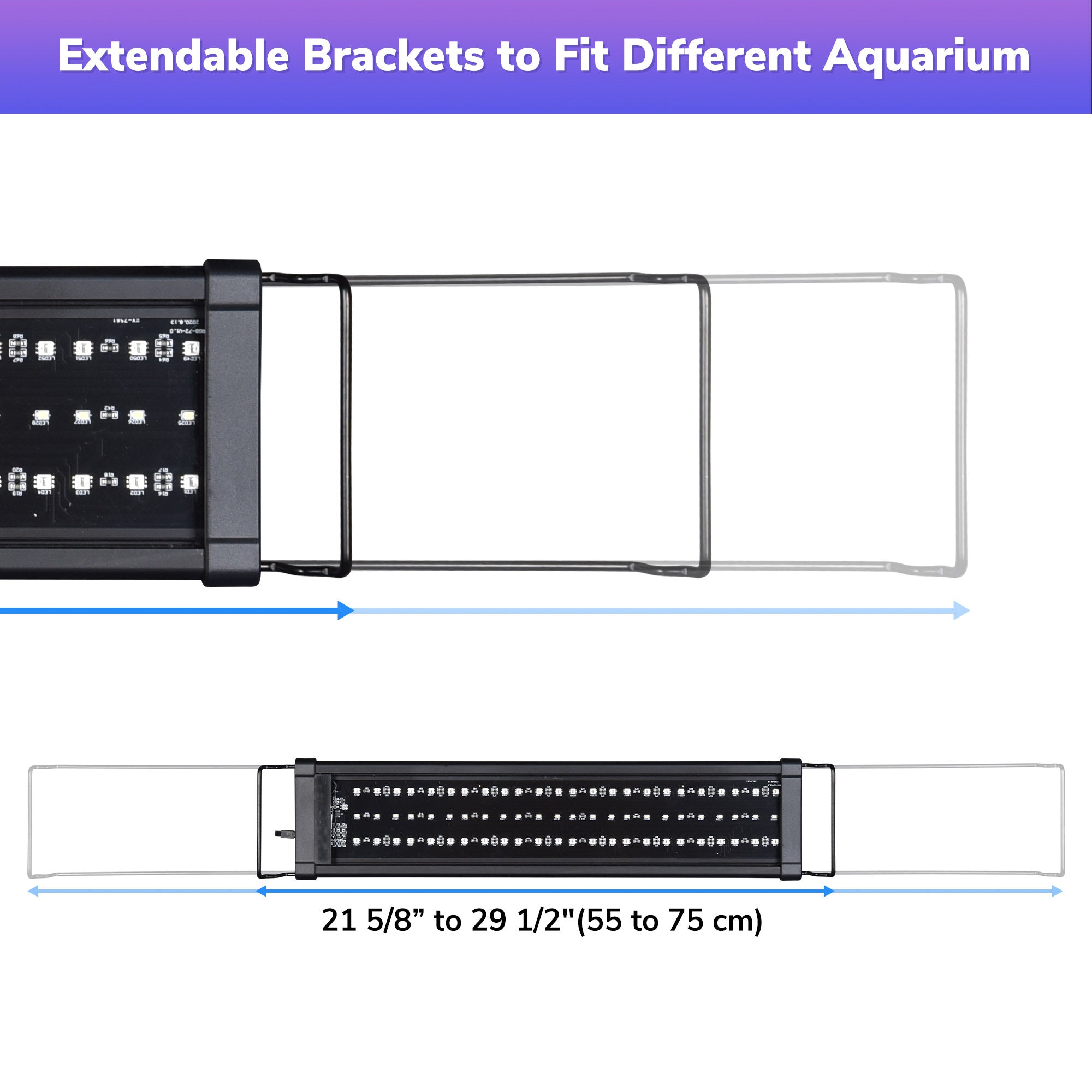 AquaBasik Aquarium LED Light with Timer Dimmable Lamp Remote Control Fish Tank