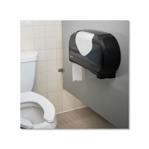 San Jamar Twin Jumbo Bath Tissue Dispenser  SJMR4070BKSS