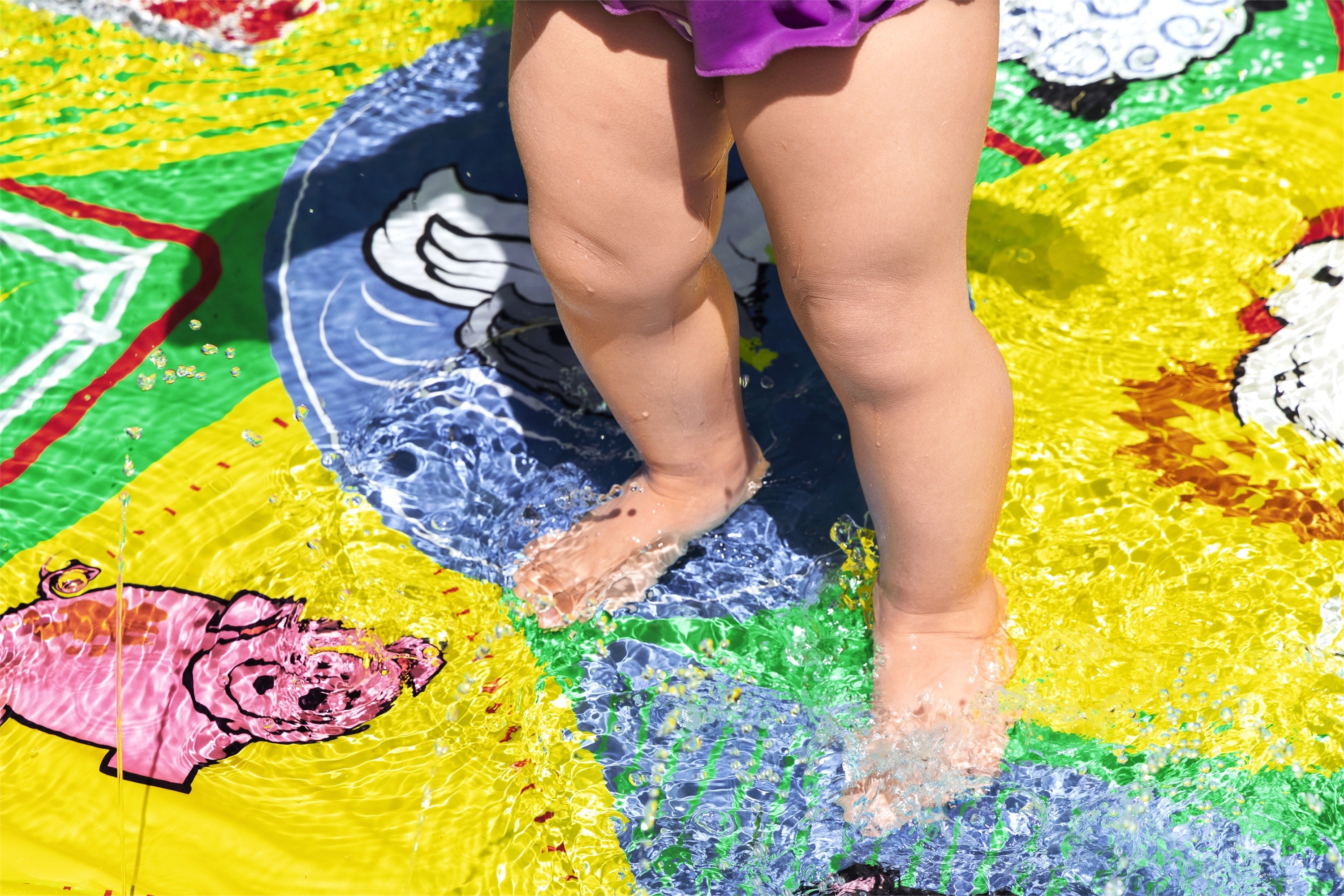 H2OGO! Lil' Barnyard Babies Toddler Multicolor Sprinkler Splash Pad 65 in. x 44 in.