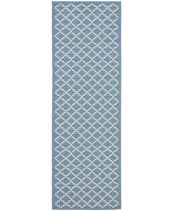 Safavieh Courtyard Blue and Beige 2'3